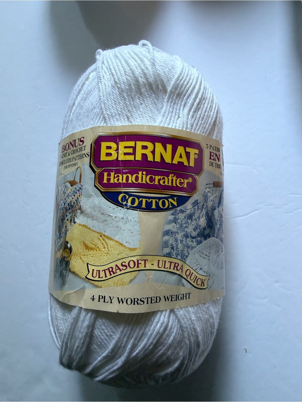 5 Skeins Handicrafter Cotton Yarn - White